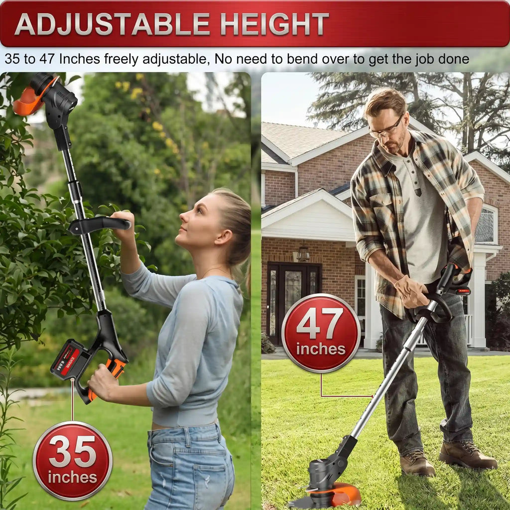 3 In 1 Cordless Grass Trimmer, Weed Eater and Edger