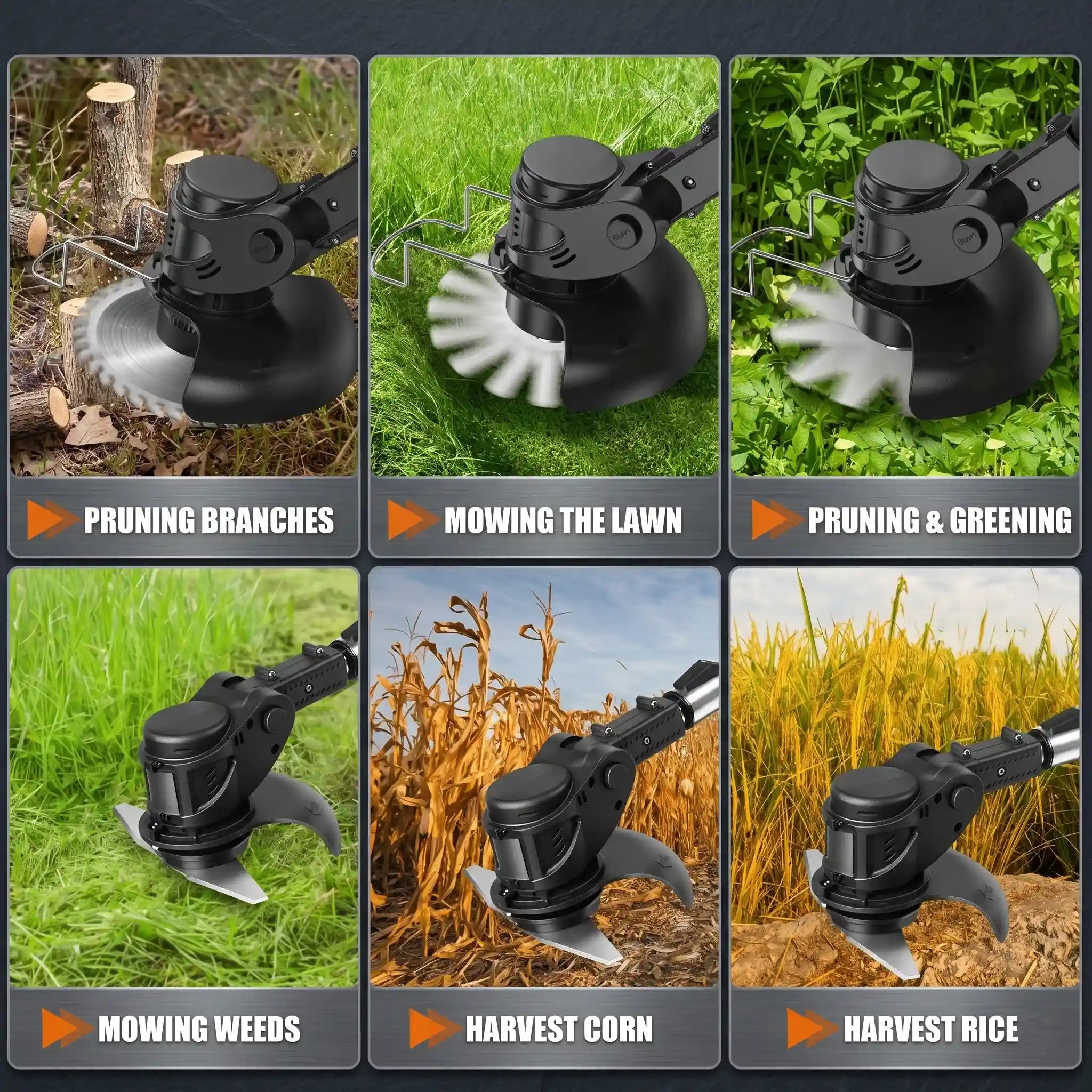 3 In 1 Cordless Grass Trimmer, Weed Eater and Edger