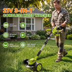 3 In 1 Cordless Grass Trimmer, Weed Eater and Edger